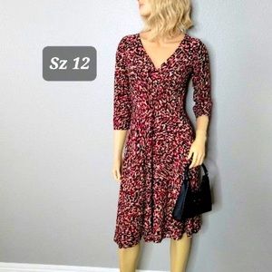 Multicolor V neck Dress